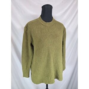 Philosophy Women's Sweater Soft Green Ribbed Knit Crewneck Pullover Sweater Sz S